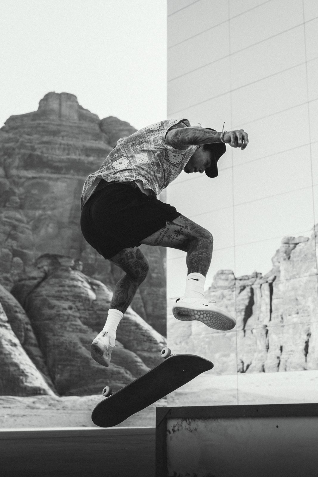 Skate ollie at AlUla